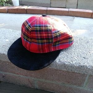 Plaid snapback hat